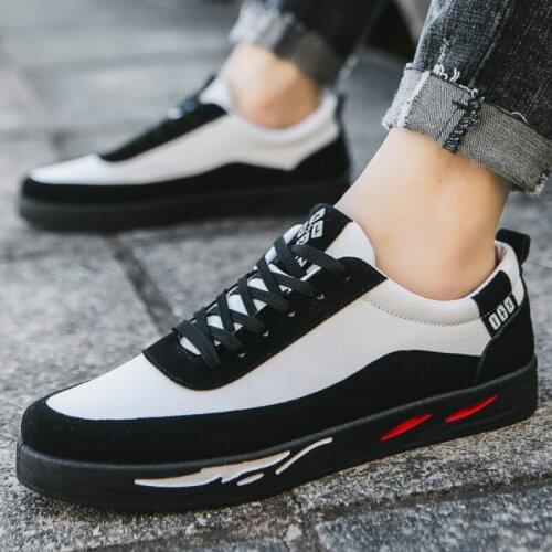 Hot Men Shoes White Sneakers Men Casual Shoes Comfort Shoes Lace Up Men Sneakers Fashion Footwear Men Breathable wild D7-45