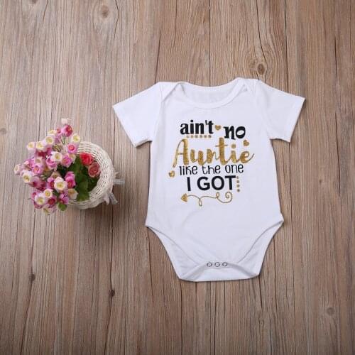 Summer Newborn Baby Girls Boys Short Sleeve Romper Letter Printed Jumpsuit Clothes Outfits 0-18M Clothes Outfits Sunsuit