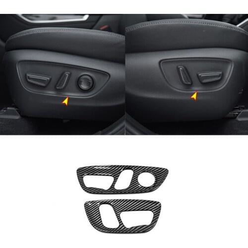 LHD For Toyota Highlander 2020-2022 ABS Carbon fiber parts Interior Accessories Car Seat control switch Cover Sticker Trim 2PCS