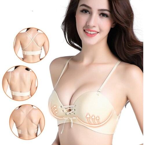 Fashion Seamless LB Bra WirelessThick Adjusted Straps super Push Up Bra Women Underwear Women Palm Massage sexy Bra Lingerie