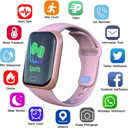 2021 For Apple Android Fitness Wristwatch Men Women Watch Hours Health Monitoring Step Count Children Clock Information Reminder