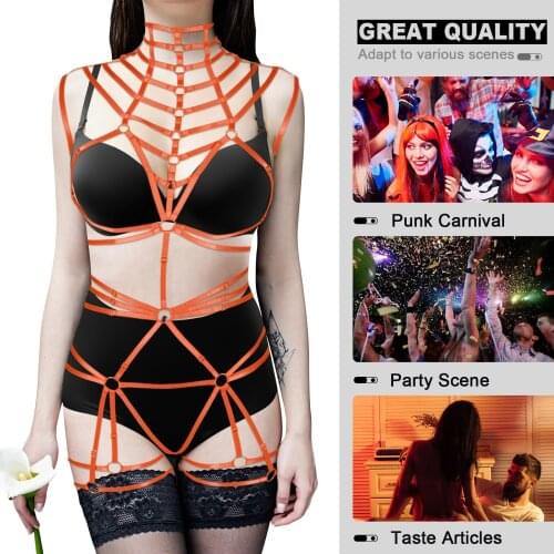 Women Hanging Neck Harness Set Full Body Bondage Bandage Underwear Bdsm Straps Binding Belt Sexy Erotic Lingerie For Couples