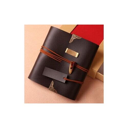 Vintage Lock Cover outside binding DIY Handmade Albums for Pictures Stick-proof bagging Creative Scrapbooking guestbooking