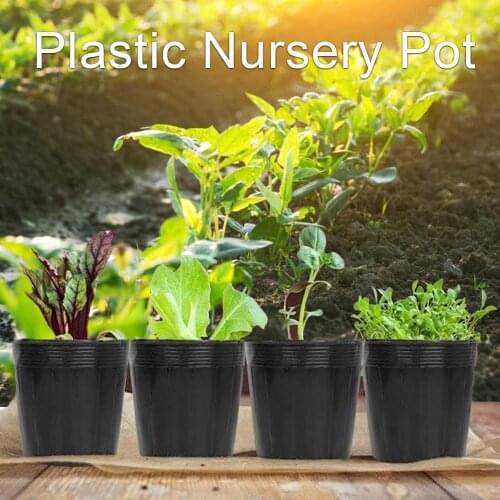 Plastic Flower Pot Plant Nursery Flowerpot Seedlings Planter Containers Set Home Garden Decoraiton