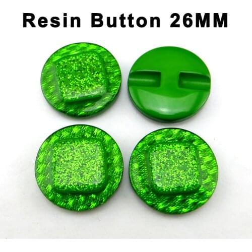 8PCS Green RESIN Buttons Decoration 26MM Coat Boots Sewing Clothes Accessory High Quantity Button R-379