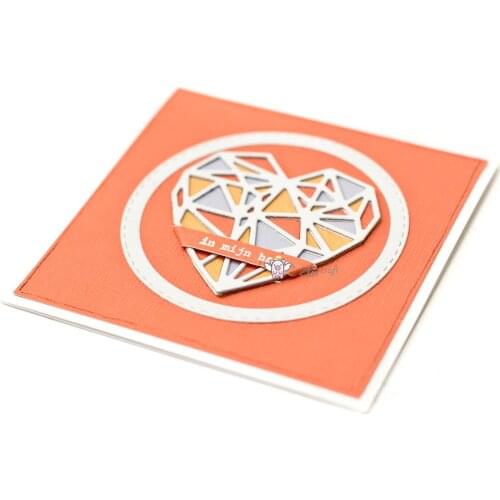 Mmao Crafts Metal Steel Cutting Dies New Heart shaped diamond Stencil For DIY Scrapbooking Paper/photo Cards Embossing Dies