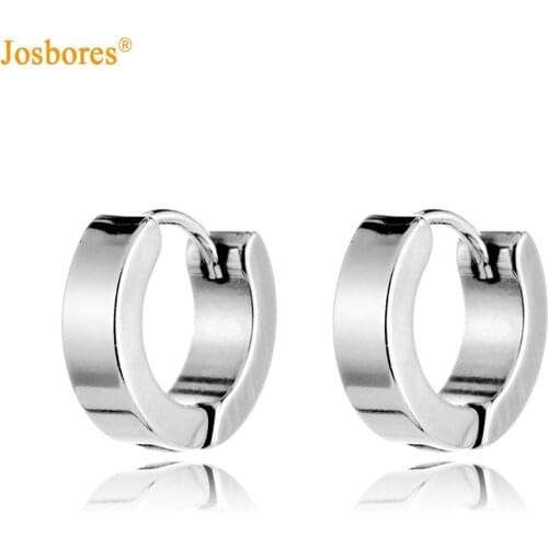 Vendimia Punk Colorful Stainless Steel Huggie Hoop Earrings Simple Style 4 Colors Shiny Color Circle Earring Women Man Jewelry