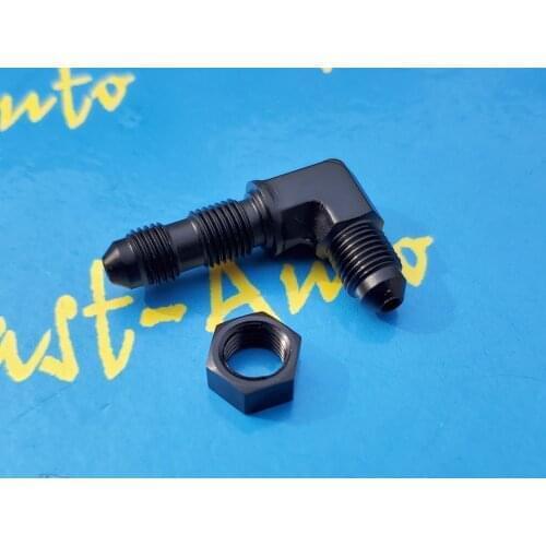 3/8"-24unf thread AN3 -3AN an 3 90 degree 90degree Flare Bulkhead Adapter tpfe fuel hose fitting