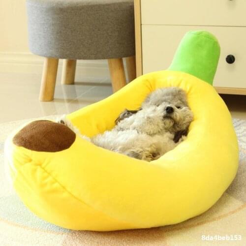 Cute cartoon creative banana kennel small dog Teddy than bear Bomi pet nest pad cat nest dog supplies