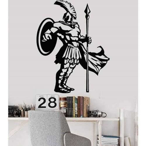 Vinyl wall decals home decor living room bedroom art deco spartan warrior ancient world war boy room mural GXL8