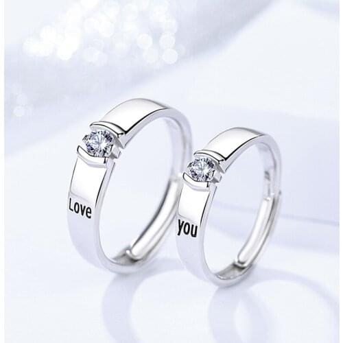 2020 New hot selling Personality Crystal Romantic Couple Rings For Engagement Gift Women Rings