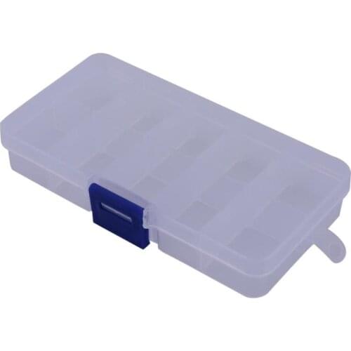 10 Compartments Drop-resistant Portable Light Weight Transparent Fashionable Appearance Plastic Fishing Lure Storage Box Case