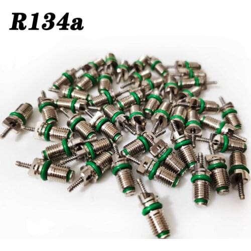 100pcs,Auto A/C Universal R134a Valve Core Needles Assortment Refrigerants Heat Resistant Repair kit