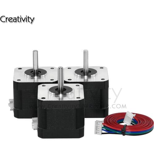3PCS Nema 17 Stepper Motor 42 Motor Nema17 Stepping Motor 38mm 42BYGH 1.7A Step Motor 4-lead for CNC 3D Printer(17HS4401S)