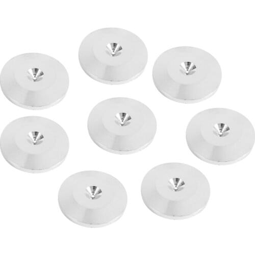 8 Pcs 25 x 4Mm Universal Copper Speaker Spikes Pads Speaker Shock Base Pad Isolation Stand Feet Cone Base Mats Floor Disc