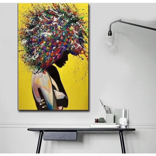 Nordic Style Abstract oil portrait Woman Canvas Painting Wall Art Pictures For Living Room Modern Home Decor Posters And Prints