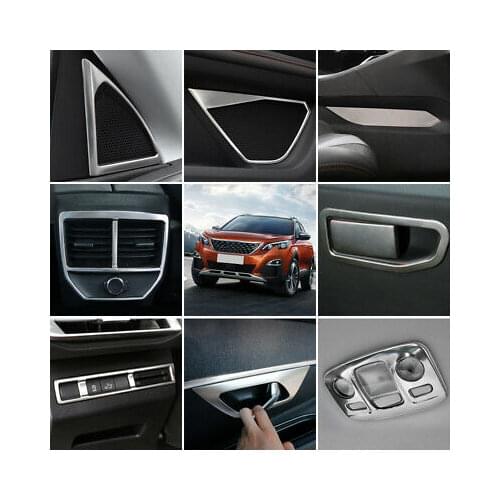 Interior Accessories Whole Kit Cover Trims 28pcs For Peugeot 3008 GT 2016 - 2019