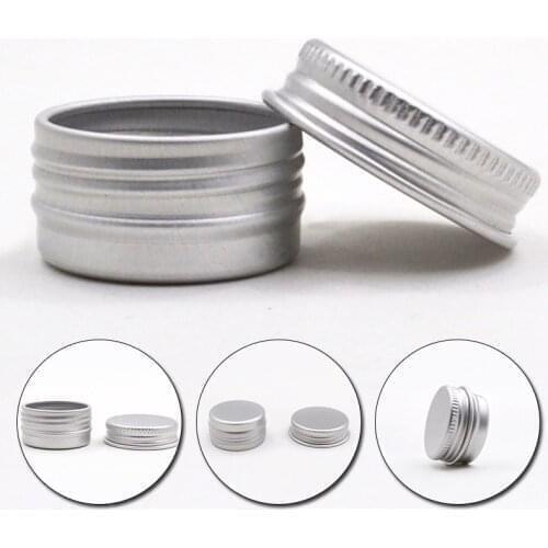Aluminum Cream Jar Pot Nail Art Makeup Lip Gloss Cosmetic Metal Tin Containers Empty Cosmetic Metal Tin Containers