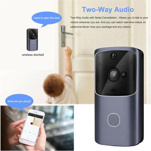 Wireless WiFi Video Doorbell Smart Home Door Intercom Security 720P Camera Bell Door Peephole Camera