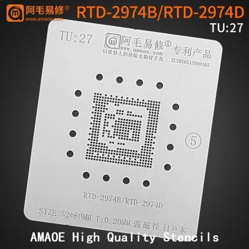 For LCD TV CPU BGA Stencil RTD2974B/RTD-2974D MSD61981BTA-TN Chipset Reballing Soldering Tin Plant Net Heating Template