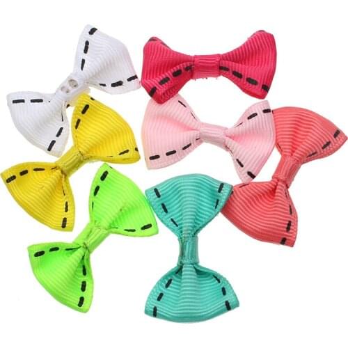 50pcs Colorful Satin Ribbon Flowers Bows Ribbons For Crafts Grosgrain Bow Tie Scrapbooking Wedding Decoration Fit Hair Clip Diy