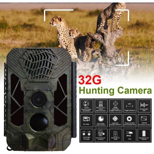20MP Outdoor Hunting Camera HD 1080P Outdoor Waterproof Trail Camera Night Vision Motion Hunting Camera for Wildlife Monitoring