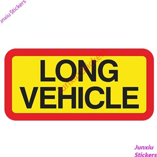Creative decals Long Vehicle Car Sticker Warning for Bumper Truck Laptop Skateboard Tablet Waterproof Exterior Decal PVC13x7cm