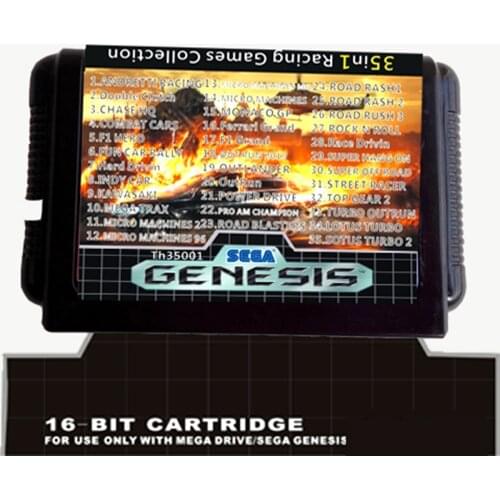 Hot Selling 35 In 1 No Repeated Sega Multi-In-one Game Cartridge for Sega MegaDrive and Genesis