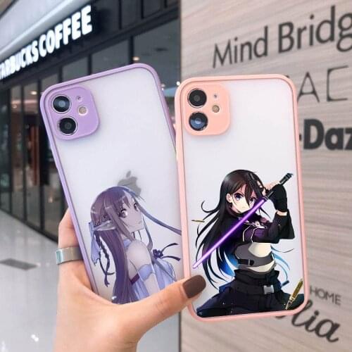 Sword Art Online SAO Anime Phone Case Matte Clear for IPhone 12 Pro X XR XS MAX 6 7 8Plus SE 2020 11 TPU Soft Silcone Back Cover