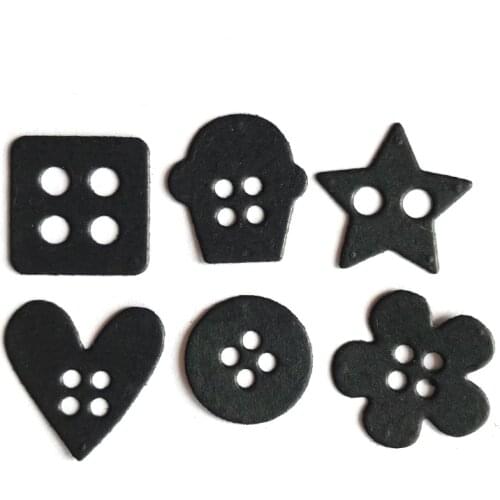 Miss Vintage 2021 New 6pcs Buttons Metal Cutting Dies Stencil Scrapbooking DIY Album Stamp Paper Card Embossing Decor Craft