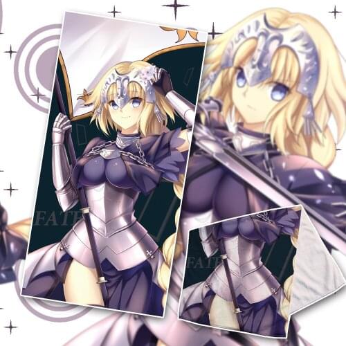AnimeJK Fate Grand Order Saber Alter Joan Of Arc Cosplay FGO Beach Face Bath Towel Cartoon Washcloth Facecloth Soft Jeanne d'Arc