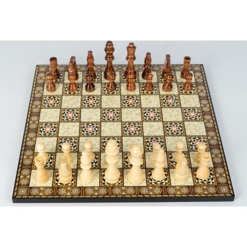 No:19 Nacreous Chess Board Game High Quality Perfect Gift Pieces Included