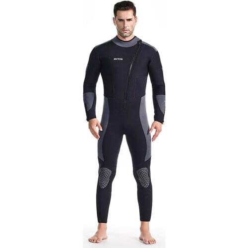 2021 NEW 5MM neoprene wetsuit for men free diving fishing hunting suit scuba snorkeling swimsuit wet Front Zipper Spearfishing