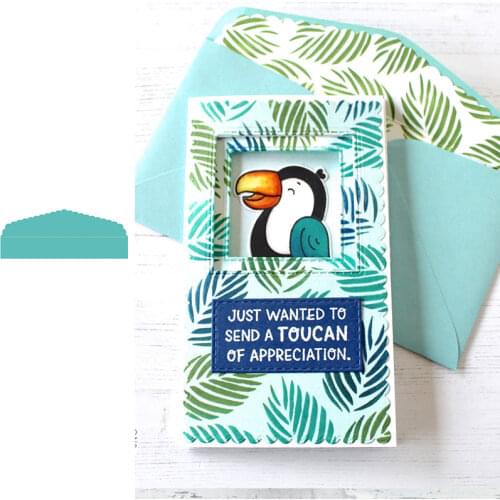 New SCALLOPED ENVELOPE Metal Cutting Dies for DIY Scrapbooking Crafts Dies Cut Stencils Maker Photo Album Template Handmade