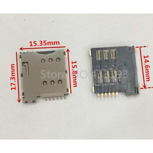 Micro SIM Card holder connector 7P 7Pin Card Slot/Self push with switch 1.35MM 20PCS/Lot