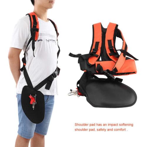 Adjustable Strimmer Double Breasted Shoulder Harness Strap For Brush Cutter Mower Trimmer Padded Belt Garden Protection Panel