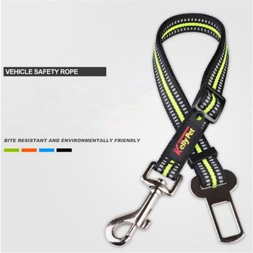 New Pet Dog Cat Car Seat Belt Safety Leads Reflective Nylon Adjustable Vehicle Rope Harness Restraint Leash For Small/Large Dogs