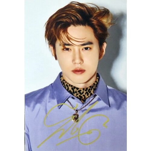 Hand signed EXO SUHO Kim Jun-myun autographed photo LOVE SHOT 5*7 122018A