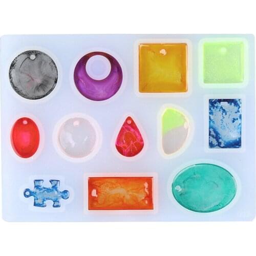 DIY Silicone Resin Necklace Mold 3D Pendant Water Drop Gem Necklace Jewelry Mold Casting Craft Jewelry Making Tools