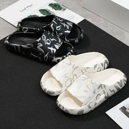 Outdoor Comfortable Soft Slippers Men Women lndoor Houses Bathroom Shoes Flat EVA Thick Sole Slides Leisure Summer Beach Sandals