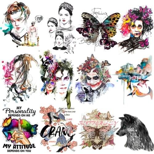 Iron on Patches For Clothing Paint Stickers Colorful Patches On Clothes Fashion Applique Stripes Patches For Women T-shirt