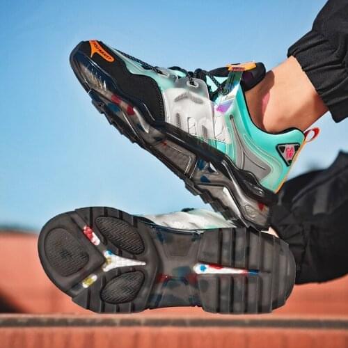 Street Style Shoes Man Breathable Running Shoes for Men Chunky Sneakers Outdoor Sport Shoes Training Shoes Black Hombre Footwear