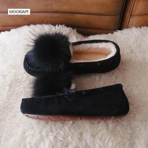 In 2019, Chinas latest sheepskin and wool womens snow boots, pure wool womens barrel snow boots, four colors, free delivery
