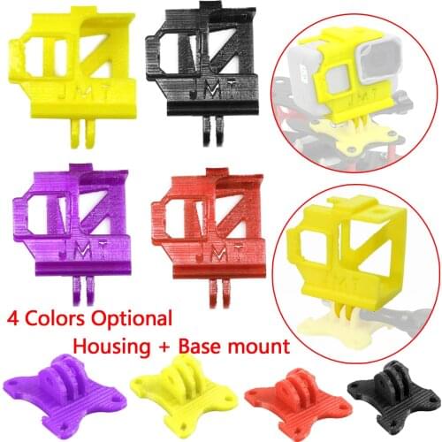 3D Printed Camera Protective Case TPU Cam Cover Housing with Tripod Fixed Mount Adapter for Gopro Hero 7 6 5 RC FPV Race Drone