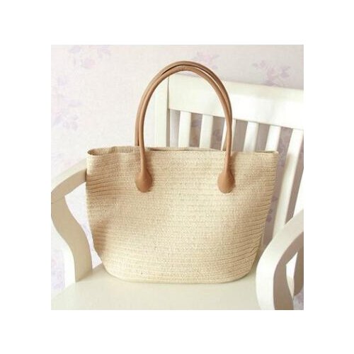 1pcs/lot Women Straw Beach Bag vintage Travel Holiday Vacation Leisure Handmade Woven shoulder bag