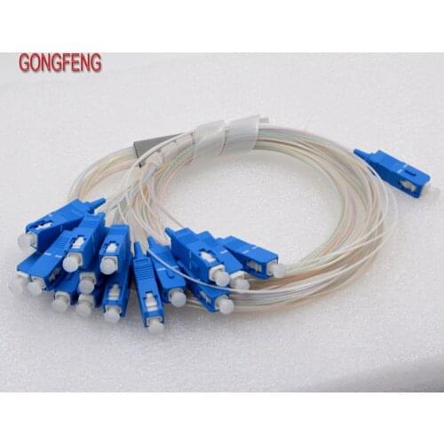 GONGFENG 10pcs NEW Steel Tube 0.9mm1:16 PLC Blockless SCUPC Optic Fiber Differential Splitter Connector Wholesale Free shipping