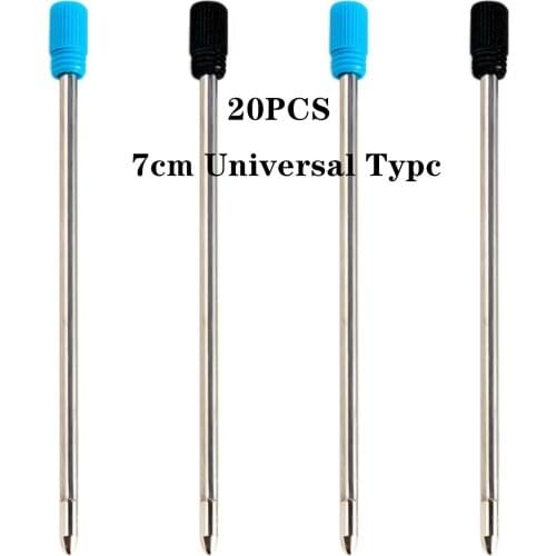 20 pieces / hand student crystal diamond pen with metal ball point pen, rod box, core, black blue, 7cm long