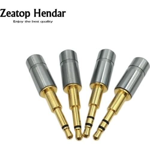 4Pcs New Copper Mini 2.5mm Mono Stereo Jack Male Audio Plug Soldering Cable Adapter Connection Audio DIY Connectors