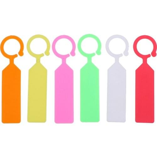 50PCS High Quality Plastic Plants Tags Nursery Garden Ring Label Pot Marker Stake Hanging Tags Greenhouse Bonsai Collar Tags