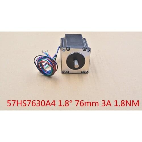 57 Hybrid Stepper motor 57HS7630A4 3A 1.8N.m single out shaft two phase four wire stepping for cnc router machine 1pcs